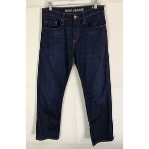 Mavi Jeans Zach Straight Leg Men's 32x30 Indigo Wash Selvedge Dark Blue Stretch
